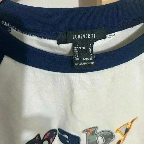 Forever 21 Baby Top Junior size Large crop top short sleeve - Picture 2 of 7